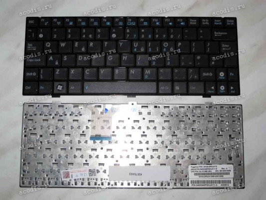 Keyboard Asus eeePC 1004DN (Black/Matte/UK) чёрная матовая Keyboard Asus eeePC 1004DN (Black/Matte/UK) чёрная матовая