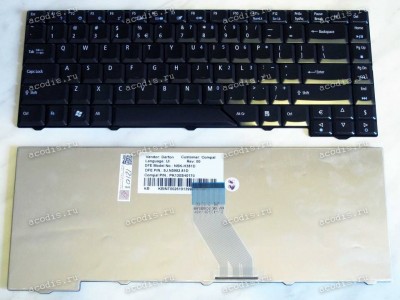 Keyboard Acer Aspire 4210, 4220, 4310, 4315, 4320, 4330, 4430, 4510, 4520, 4710, 4720, 4730, 4910, 4920, 4930, 5220, 5235, 5300, 5310, 5315, 5320, 5520, 5530, 5535, 5700, 5710, 5715, 5720, 5730, 5900, 5910, 5920, 5930, 6920, 6920G, 6935, 6935G (Black/Glos