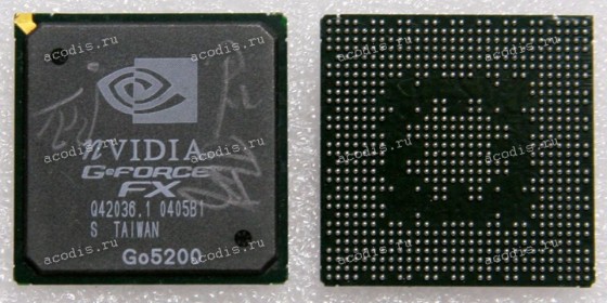 Микросхема nVidia Go5200FX datecode 0345A2, 0403A3