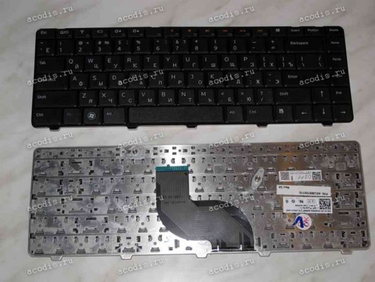 Keyboard Dell Inspiron 14V, 14R (Black/Matte/RUO) чёрная матовая Keyboard Dell Inspiron 14V, 14R (Black/Matte/RUO) чёрная матовая