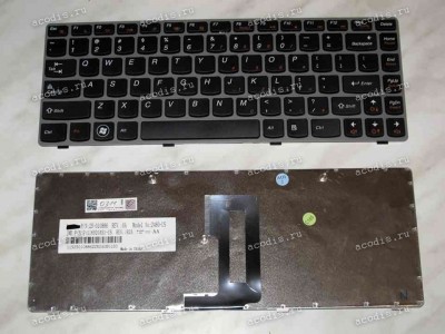 Keyboard Lenovo IdeaPad Z450, Z460, Z460A, Z460G (Black-Gray/Matte/US) чёрная в серой рамке мат.