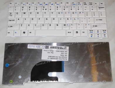 Keyboard Acer Aspire One 531, A110, A150, AOA150, AOD150, AOD250, D150, D250, ZG5 (White/Matte/US) Keyboard Acer Aspire One 531, A110, A150, AOA150, AOD150, AOD250, D150, D250, ZG5 (White/Matte/US)