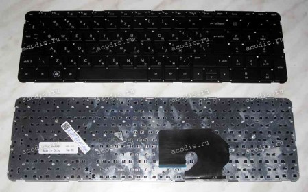 Keyboard HP/Compaq dv7-6000 (Black-Black/Matte/RUO) черная матовая русифицированная