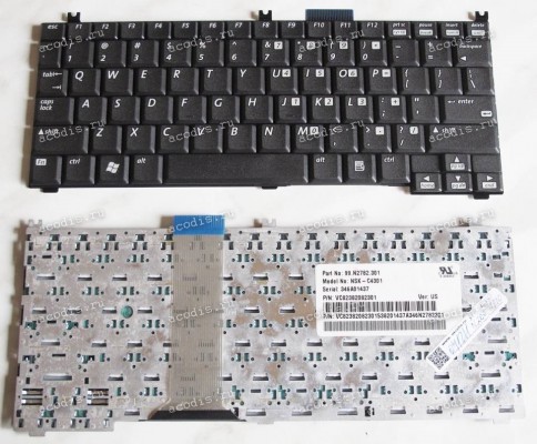 Keyboard HP/Compaq Evo N200, N220 (Black/Matte/US) чёрная матовая