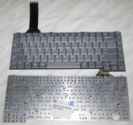 Keyboard Advent 7001, 7007, 7011, 7012, 7013; K010727U1, 71-UB3013-10 (Grey/Matte/US) серая матовая Keyboard Advent 7001, 7007, 7011, 7012, 7013; K010727U1, 71-UB3013-10 (Grey/Matte/US) серая матовая