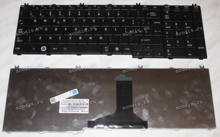 Keyboard Toshiba Satellite C65*, L65*, L67* (Black/Matte/IT) чёрная матовая Keyboard Toshiba Satellite C65*, L65*, L67* (Black/Matte/IT) чёрная матовая