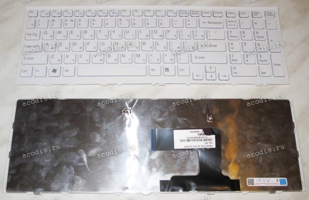 Keyboard Sony VPC-EL (p/n: 148969261) (White-White/Matte/RUO) белая в белой рамке матовая Keyboard Sony VPC-EL (p/n: 148969261) (White-White/Matte/RUO) белая в белой рамке матовая