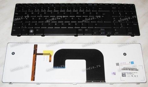 Keyboard Dell Vostro 3700 (Black/Matte/LED/TR) чёрная матовая с подсветкой Keyboard Dell Vostro 3700 (Black/Matte/LED/TR) чёрная матовая с подсветкой