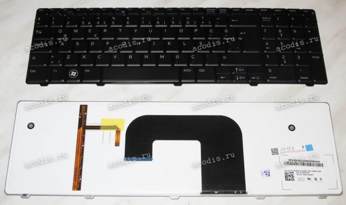 Keyboard Dell Vostro 3700 (Black/Matte/LED/TR) чёрная матовая с подсветкой Keyboard Dell Vostro 3700 (Black/Matte/LED/TR) чёрная матовая с подсветкой
