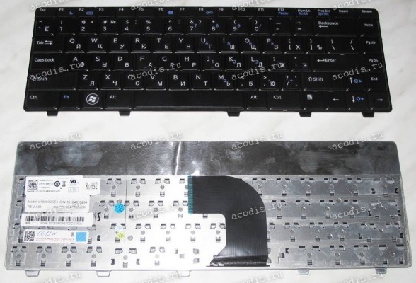 Keyboard Dell Vostro 3300, 3400, 3500, 3700 (Black/Matte/RUO) чёрная матовая Keyboard Dell Vostro 3300, 3400, 3500, 3700 (Black/Matte/RUO) чёрная матовая