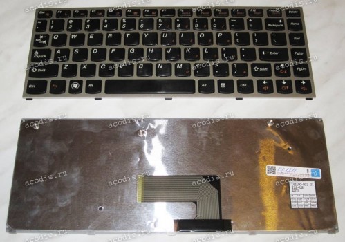 Keyboard Lenovo IdeaPad U460 (Black-Silver/Matte/US) чёрная матовая