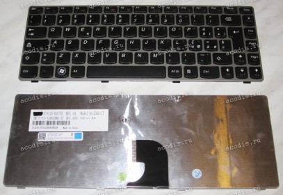 Keyboard Lenovo IdeaPad Z360 (Black-Silver/Matte/IT) чёрн. в серебр. рамке мат. Keyboard Lenovo IdeaPad Z360 (Black-Silver/Matte/IT) чёрн. в серебр. рамке мат.