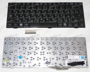 Keyboard Asus eeePC 701, 900, 901 (Black/Matte/RUO) чёрная матовая Keyboard Asus eeePC 701, 900, 901 (Black/Matte/RUO) чёрная матовая