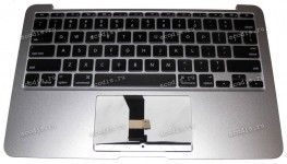Keyboard Apple MacBook 11.6" A1370(2011), A1465(2012) with 11,6 TOPCASE w/o touchpad Америка Горизонтальный ENTER (Black/Matte/LED/US) чёрная матовая