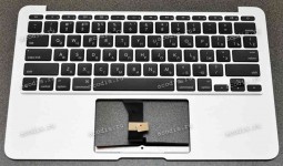 Keyboard Apple MacBook 11.6" A1370(2011), A1465(2012) with 11,6 TOPCASE w/o touchpad Америка Горизонтальный ENTER (Black/Matte/LED/RUL) чёрная матовая русифицированная