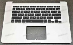 Keyboard Apple MacBook 15.4" A1398 Retina 2012 Америка Горизонтальный ENTER (Black/Matte/LED/US-RUL) чёрная матовая с подсветкой