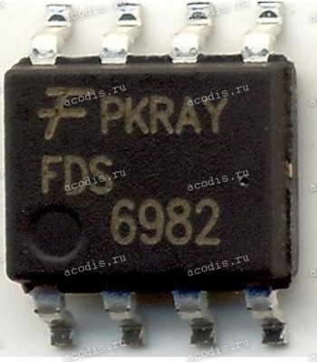 Микросхема Fairchild FDS6982AS SOP8 Dual MOSFET