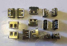 USB Jack Type A 4 pin сквозь плату (#4536)