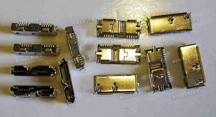 MicroUSB 3.0 Jack Type B 5x2 pin SMD (#4549) MicroUSB 3.0 Jack Type B 5x2 pin SMD (#4549)