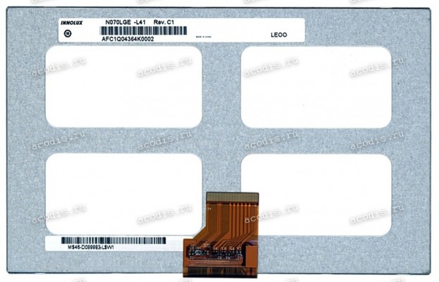 7.0 inch N070LGE-L41 (105х165х3,5 мм) 1024x600 LED 40 пин  NEW