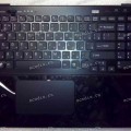 Keyboard Sony SVS15113FXB + topcase (p/n: A1891596A) (Black-Black/Matte/RUO) чёрная русифицированная с чёрной рамкой
