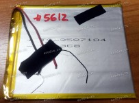 АКБ Li-Pol 3,7V 3400mAh 104x87x3,5 mm с контроллером 2 pin (3587104), разбор
