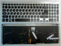 Keyboard Acer Aspire 5755G, 5830T, 5830G, Gateway NV53A, NV55C, NV59 с подсвет (Black-Silver/Matte/RUO)