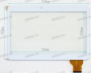 10.1 inch Touchscreen  50 pin, TeXet TM-1046, oem белый (Irbis TZ11, RoverPad Tesla 10.1), NEW