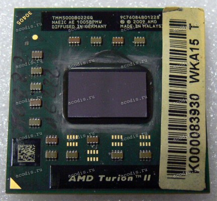 Процессор Socket S1G4 (638) AMD Turion II M500 (TMM500DBO22GQ) (2.20GHz=200MHz Процессор Socket S1G4 (638) AMD Turion II M500 (TMM500DBO22GQ) (2.20GHz=200MHz