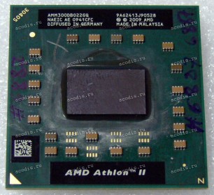 Процессор Socket S1G3 (638) AMD Athlon II Mobile M300 (AMM300DBO22GQ, AMM300DB022GQ) (2*2.00GHz, 2*512kB, 45nm