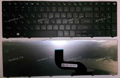 Keyboard Acer Aspire 5236, 5810, Packard Bell EasyNote TM85 (Black/Matte/RUO) черная матовая русифицированная