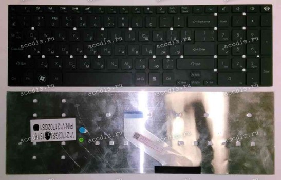Keyboard Acer Aspire 5755G, 5830T, 5830G, Gateway NV53A, Packard Bell TS13 (Black/Matte/RUO) чёрная матовая русифицированная