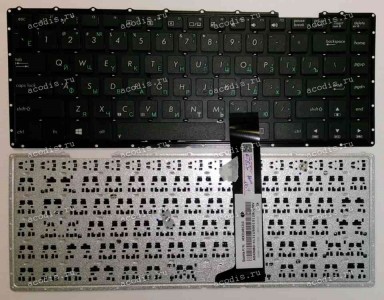 Keyboard Asus F401, F401A, F401U, X401, X401A, X401U VivoBook (p/n: 0KNB0-4100RU00) (Black/Matte/RUO) чёрная матовая русифицированная