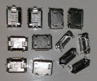 MicroUSB Jack Type B 5 pin SMD (#8442)