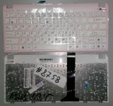 Keyboard Asus eeePC 1011*, 1015*, X101* (White-Pink/Matte/RUO) белая в розовой рамке русифицированная