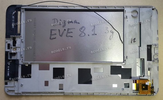 8.0 inch Digma Eve 8.1 (LCD+тач) черный с рамкой 1280x800 LED  разбор