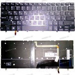 Keyboard Dell XPS 13-9350 P54G002 (0DRCJG, NSK-LS0BQ, AEAM6700010, 9ZNBNLDA01) (Black/LED/Matte/RUO)