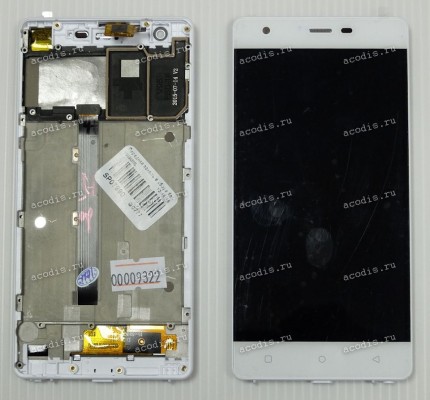 5.0 inch Digma S503 4G VOX (LCD+тач) белый с рамкой 1280x720 LED  разбор / оригинал
