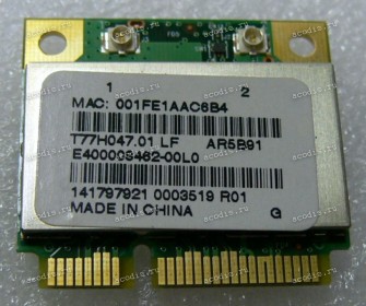 WLAN Half Mini PCI-E U.FL Atheros AR5B91 802.11b/g/n (p/n: 1-417-979-11) Antenna connector U.FL
