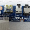 USB & Audio board & cable Lenovo Y500 (p/n QIQY6 LS-8694P REV: 1.0, 455M30JVL01, NBX00017600)