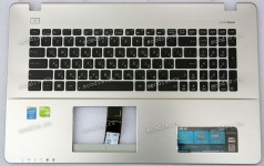 Keyboard Asus K750J серебристый металлик русифицированный (13N0-PIA0331)+Topcase