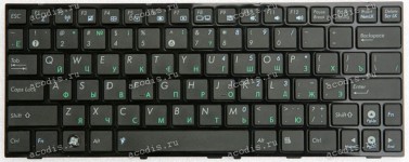 Keyboard Asus Eee Pc T101MT русифицированная, чёрная матовая в глянцевой рамке (V103662DS1, 04GOA1L2KRU00-1, 0KNA-1L1RU01)