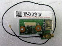 Power Button & USB board Asus N61JV (p/n 90R-NYKPS1000Y, 60-NYKPS1000-C02, REV 2.0)