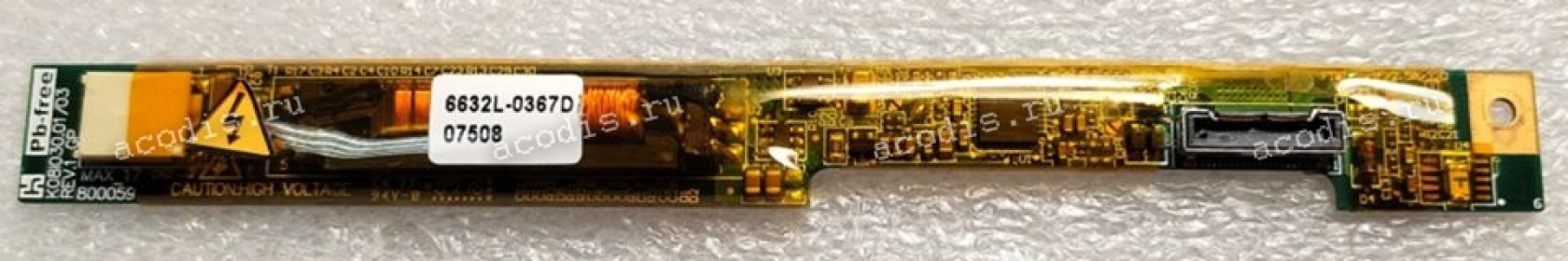 Inverter board Dell XPS M1330 13.3" Inspiron E1705 (p/n 6632L-0367D) K08I030.01/03 REV:1 GP