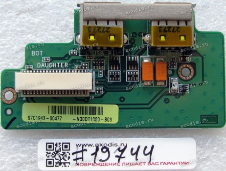 USB & Inverter & MEDIA BUTTONS board Asus C90S (p/n 08G29CA3112O, 60-NQ0DT1000-B03) REV. 1.2G