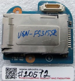 CardReader board Sony VGN-FS315SR, PCG-7D8P, VGN-FS415SMR, PCG-7G5P Memory Stick (p/n 1P-1056100-8010, 1P-1056100-8010, CNX-336 MS03 Rev:1.0, 5B1-S5-0196-H, 61K-S8-1479-H-MS04)