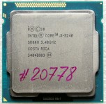 Процессор Socket LGA 1150 Intel Core i3-3240 (SR0RH) (2*3.4GHz, 2*256KiB, 3MiB, HD Graphics 2500, GPU 650-1050 MHz, 22 nm, 55W) SR0RH (L1), CM8063701137900, BX80637I33240, BXC80637I33240 (Asus p/n: 01001-002707DP)