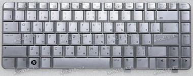 Keyboard HP/Compaq dv4, dv4-1*** серебряная глянцевая русифицированная (PK1303Y0460)