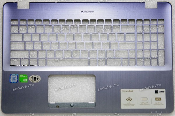 Palmrest Asus X542U металлик синий верх (13N1-26A0711, 13N1-26A0702, 13NB0FD2AP0311, 13NB0FD2AP0301, 13N1-26A0701)