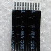 FFC шлейф 10 pin прямой, шаг 1.0 mm, длина 95 mm Power Button Lenovo IdeaPad B560 (p/n 50.4JW04.011) черный